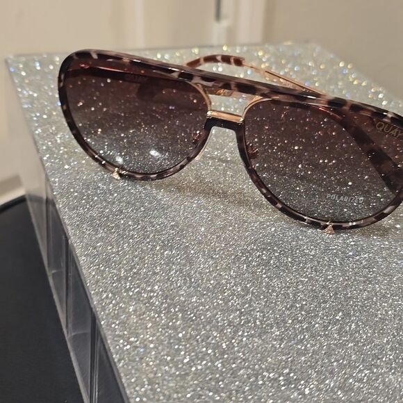 Quay Australia High Profile 51MM Tortoise Aviator Sunglasses - Picture 9 of 9